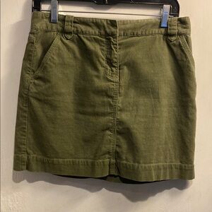 J. Crew Green Mini Cargo Skirt Casual
